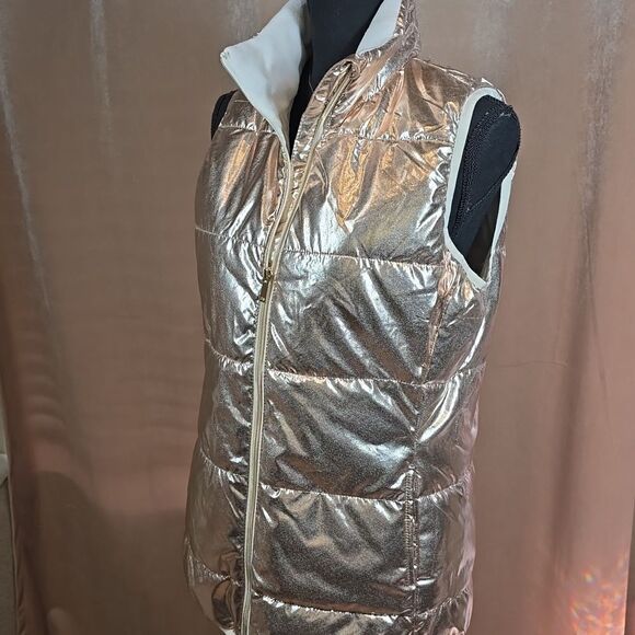 Rose Gold Puffer Vest - Picture 3 of 14